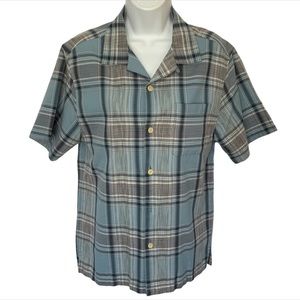 Tommy Bahama Button Down Blue Plaid Shirt